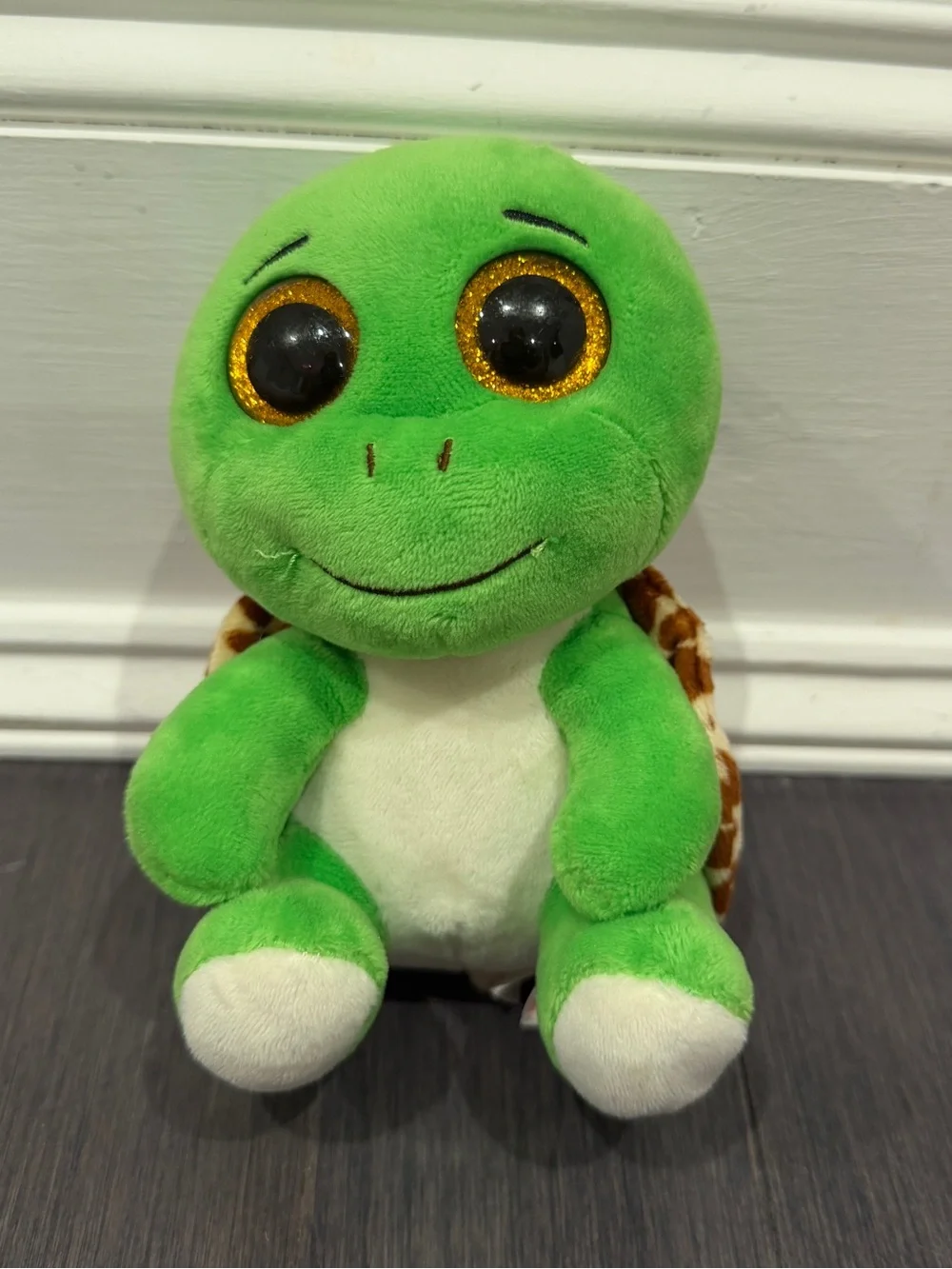 NWOT Ty 6” in Turbo Green and White Turtle Plush Stuffed Animal Toy Kids